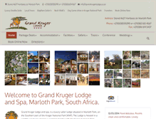 Tablet Screenshot of grandkrugerlodge.co.za